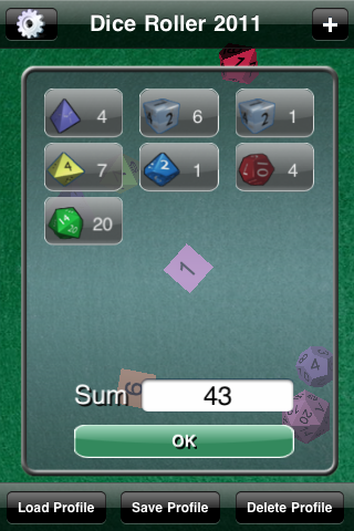 Screenshot Dice Roller 2011 Screenshot Dice Roller 2011